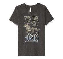 Load image into Gallery viewer, Horse Shirts for Girls Women This Girl Dreams About Horses