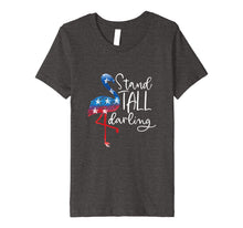 Load image into Gallery viewer, 4th Of July Flamingo Shirt Women Girls American Flag Gift