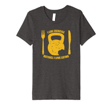 Load image into Gallery viewer, I Like Exercise Because I Love Eating Workout Funny T Shirt