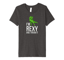Load image into Gallery viewer, I'm Rexy and I know it funny dinosaur tee