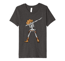 Load image into Gallery viewer, Dabbing Skeleton T Shirt Kids Cowboy Hat Halloween Funny Dab
