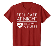 Load image into Gallery viewer, Feel Safe at Night - Sleep with a Nurse Funny Cute Tee