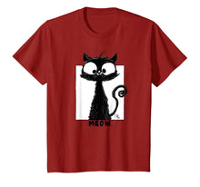 Load image into Gallery viewer, Cute Black Cat T-Shirt Kitty Lovers Big Face Black Cat Shirt