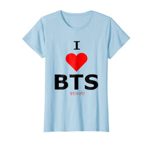 Load image into Gallery viewer, I LOVE BTS T SHIRT BOY BAND FAN SHIRT HEART T-SHIRT