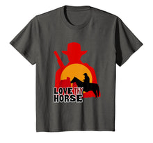 Load image into Gallery viewer, Red Horse Sunset T Shirt - LOVE THY HORSE Cowboy Gift