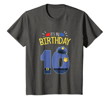 Load image into Gallery viewer, 10th Birthday 10 Year Old Police Officer Uniform T-shirt