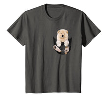 Load image into Gallery viewer, chow chow pocket t-shirt dog lover, dog cute, dog gift