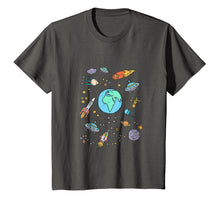 Load image into Gallery viewer, Outer Space UFO Rocket Alien Cute Geek Nerd T-shirt