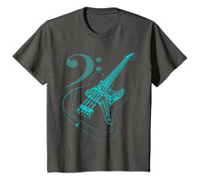 Load image into Gallery viewer, Bass with Clef Neon T-Shirt for Bassists & Bass Player