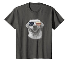 Load image into Gallery viewer, Labrador Dog T shirt with USA flag sunglasses Funny Gift
