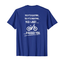 Load image into Gallery viewer, Funny E-Bike T-shirt Yes It's Electric