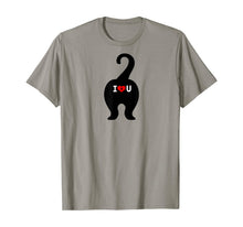 Load image into Gallery viewer, I heart (love) U cat butt T-Shirt