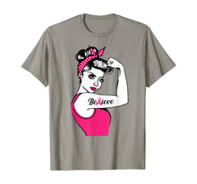 Load image into Gallery viewer, Breast Cancer Warrior TShirt Awareness Tee Support Believe T-Shirt