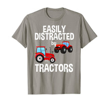 Load image into Gallery viewer, Easily Distracted By Tractors Farmer Red Tractor T-Shirt