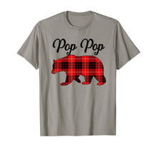 Load image into Gallery viewer, Red Plaid Pop Pop Bear Matching Pajama Family Buffalo Mom T-Shirt