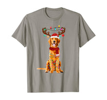 Load image into Gallery viewer, Cute Golden Retriever Christmas Lights Reindeer Pajamas T-Shirt