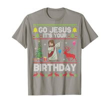 Load image into Gallery viewer, Dabbing With Tree Reindeer Snow Go Jesus It's Your Birthday T-Shirt