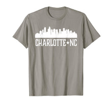 Load image into Gallery viewer, Charlotte NC T-shirt North Carolina Cities Skyline Silhouett