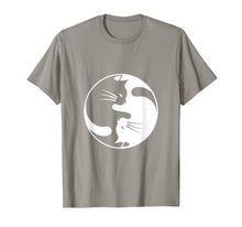 Load image into Gallery viewer, Black White Cat Yin and Yang T-shirt for Women and daddy