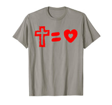 Load image into Gallery viewer, Cross Equals Love Heart Christian Easter Men Women T Shirt