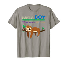 Load image into Gallery viewer, Funny Sloth Gift Shirt Just A Boy Who Loves Sloths Boys Tee
