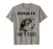 Load image into Gallery viewer, Fishing Humor Men Women Papa Dad T-Shirt Hookin Ain't Easy