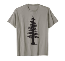 Load image into Gallery viewer, Evergreen Tree and Hiker Silhouette T-Shirt