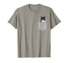 Load image into Gallery viewer, Cat in Your Pocket Tuxedo t shirt shirt