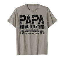 Load image into Gallery viewer, Mens Papa Knows Everything T-Shirt Funny Father's Day Gifts