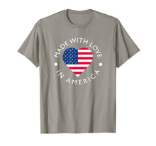 Load image into Gallery viewer, Made With Love In America American Flag T-Shirt
