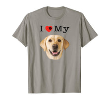 Load image into Gallery viewer, I Heart Love My Yellow Lab Portrait of Labrador Face T-Shirt