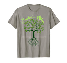 Load image into Gallery viewer, Rooted In Christ Tshirt Christian Cross Faith Jesus Shirt