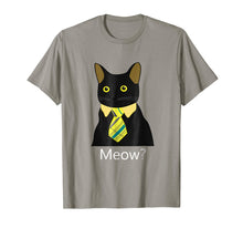 Load image into Gallery viewer, Black Business Cat Kitten with Yellow Tie T-shirt Tee Tshirt