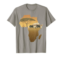 Load image into Gallery viewer, Africa T-Shirt Elephant Map Dad South Animal Big Five Safari