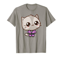 Load image into Gallery viewer, Funny cat bjj brazilian jiu jitsu black belt kawaii t shirt