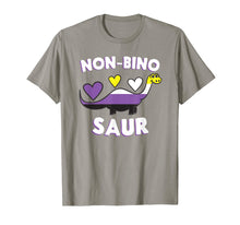 Load image into Gallery viewer, Non-Bino Saur Funny & Cute Non Binary Dinosaur T-Shirt