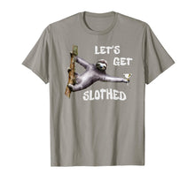 Load image into Gallery viewer, Funny Sloth LET'S GET SLOTHED Cute Illustration Tee Gift