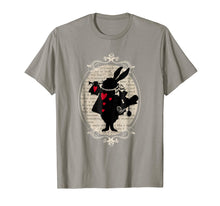 Load image into Gallery viewer, Alice In Wonderland White Rabbit Vintage Book T Shirt Design