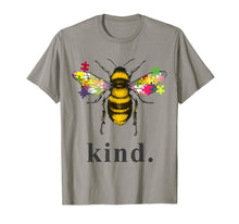 Load image into Gallery viewer, Autism Awareness Bee Kind Puzzle Pieces T Shirt