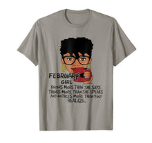 Load image into Gallery viewer, February Girl Knows More Than She Says Tshirt