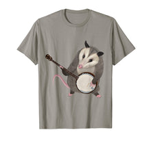 Load image into Gallery viewer, Opossum playing the banjo - possum shirt