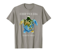 Load image into Gallery viewer, Keep The Sea Plastic Free Turtle T-shirt Gift