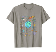 Load image into Gallery viewer, Outer Space UFO Rocket Alien Cute Geek Nerd T-shirt