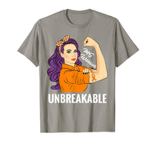Load image into Gallery viewer, Ms Awareness T-Shirt Multiple Sclerosis Warrior Unbreakable