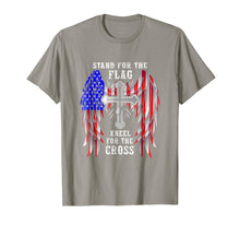 Load image into Gallery viewer, Stand for the Flag Kneel for the Cross Christian T-Shirt