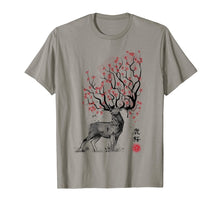 Load image into Gallery viewer, Sakura Deer tree japan sumi-e art t-shirt