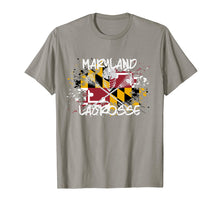 Load image into Gallery viewer, Maryland Lacrosse T-shirt for Dad Sticks Crossed LAX Flag