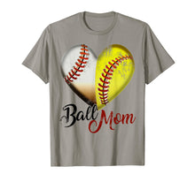 Load image into Gallery viewer, Funny Ball Mom Heart Tshirt Gift for Baseball Players