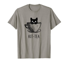 Load image into Gallery viewer, Cat Shirts: Kit-Tea Funny Cat Lover Gift, Cute Black Cat T-Shirt-159395