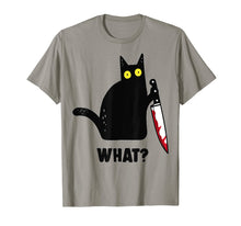 Load image into Gallery viewer, Black Cat,Murderous Cat With Knife what T-Shirt